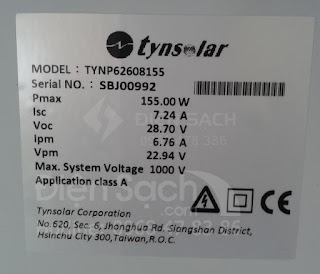 Tấm pin Năng lượng mặt trời 155W - TYNSOLAR