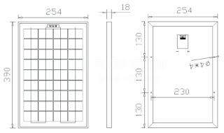 Tấm pin Năng lượng mặt trời 10W - TYNSOLAR