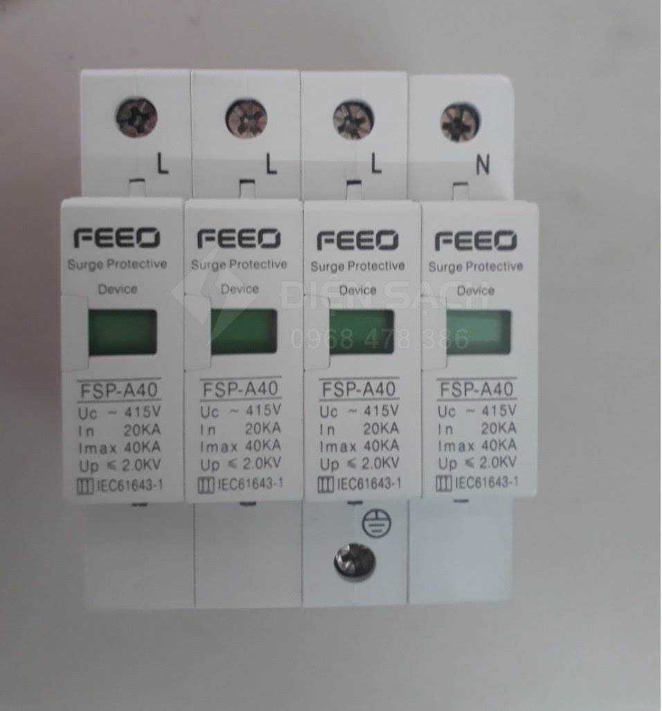 Thiết bị chống sét lan truyền SPD AC 4P 380V