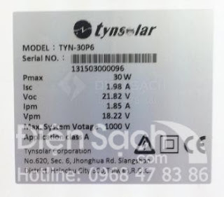 Tấm pin Năng lượng mặt trời 30W - TYNSOLAR