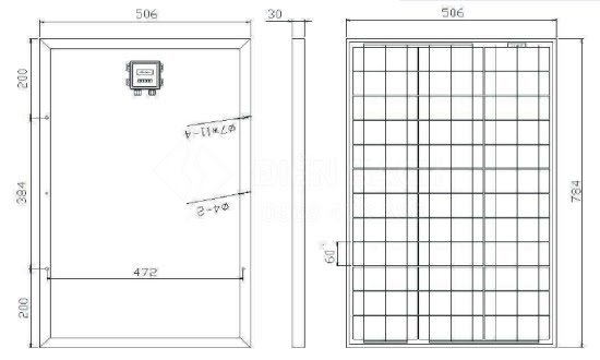Tấm pin Năng lượng mặt trời 50W - TYNSOLAR