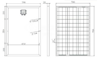 Tấm pin Năng lượng mặt trời 50W - TYNSOLAR