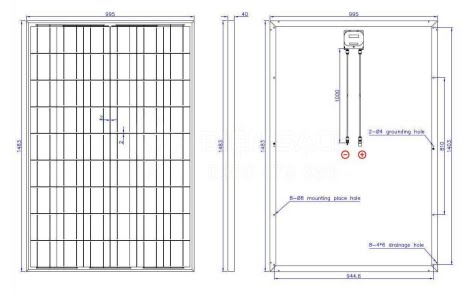 Tấm pin Năng lượng mặt trời 225W - TYNSOLAR