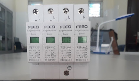 Thiết bị chống sét lan truyền SPD AC 4P 380V