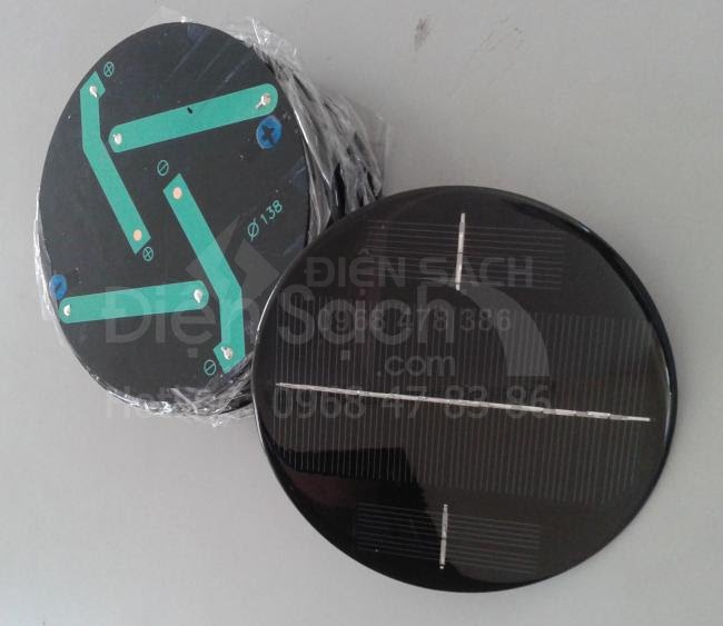 Tấm Pin hình tròn đường kính 138mm