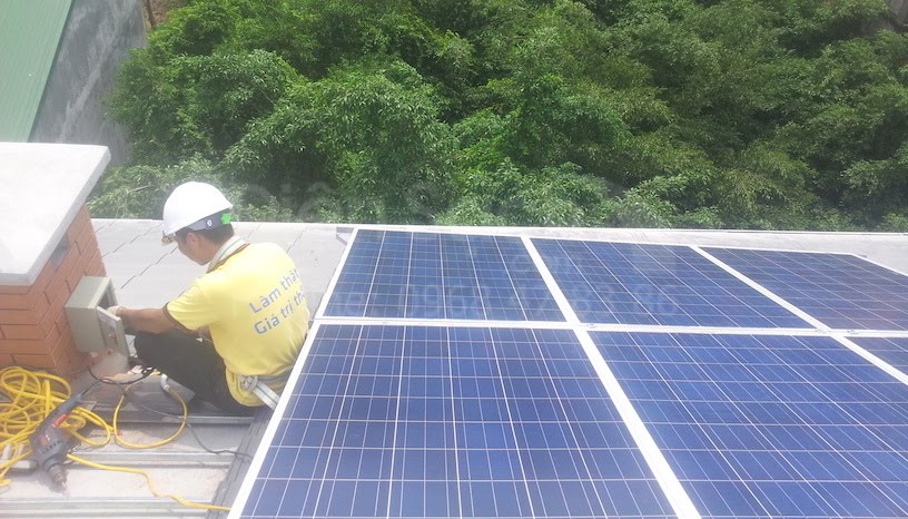 Điện mặt trời độc lập cho biệt thự tại EcoPark
