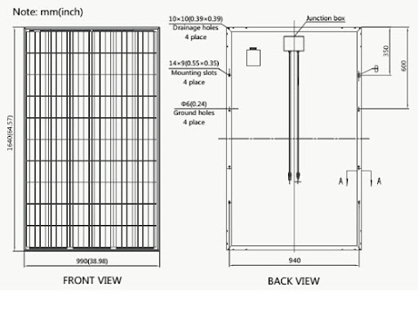 Tấm pin Năng lượng mặt trời 270W - VSUN