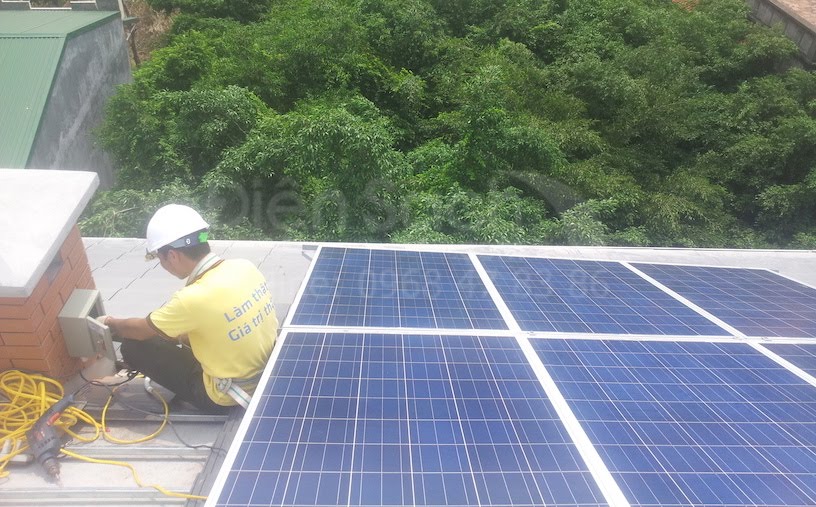 Điện mặt trời độc lập cho biệt thự tại EcoPark