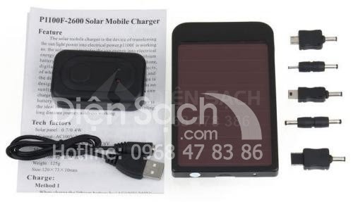 Sạc dự phòng năng lượng mặt trời 2600mAh