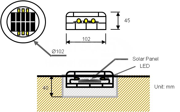 Đèn năng lượng mặt trời sân vườn LZ-05